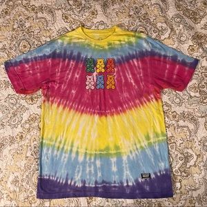 NWOT Grizzly Griptape Gummie Bear Tie Dye Short Sleeve Tee Shirt Man’s Size 2XL